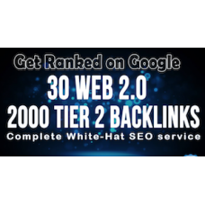 30 web 2 0 link building, 2000 tier 2 backlinks for SEO with login